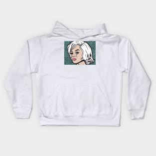 Marilyn Blonde Crying Comic Girl Kids Hoodie